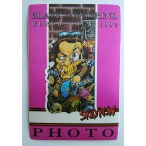 Skid Row Backstage Pass Original 1992 Slave To The Grind Tour Hard Rock Pink